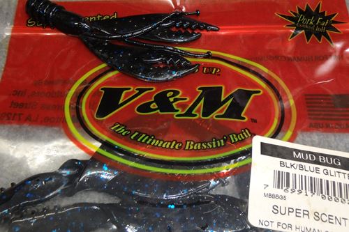 V&M Bait MUD BUG#BLK/BLUE GLITTER